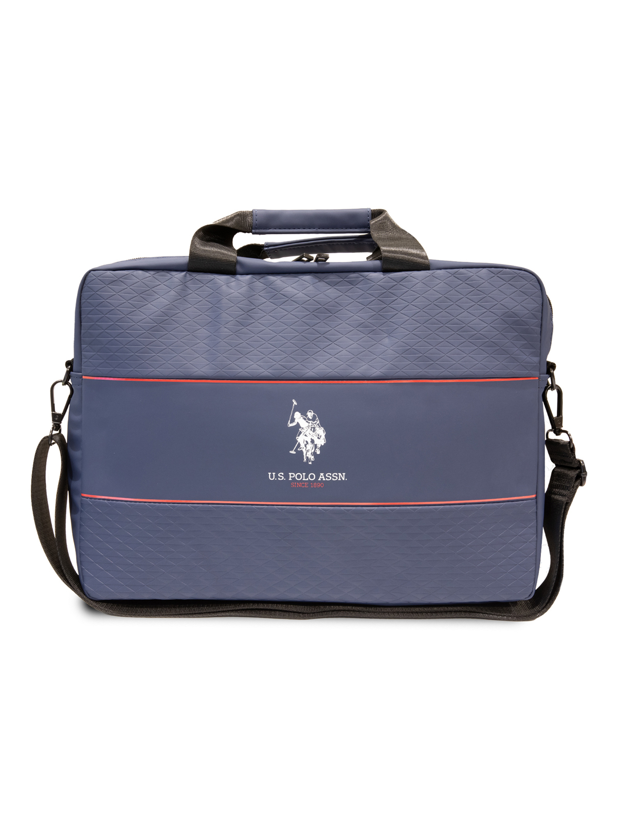 

Сумка для ноутбука унисекс U.S. POLO ASSN. Textured pattern 15" синий, Textured pattern