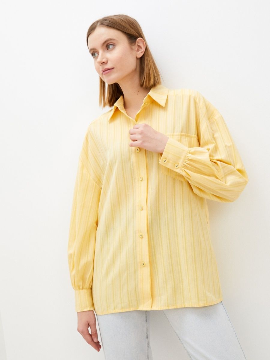 

Блуза женская AVEMOD AVE3778 желтая 54 RU, Желтый, AVE3778