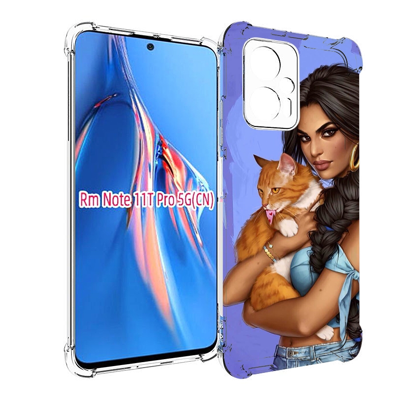 

Чехол MyPads девушка-красивая-с-синим-фоном женский для Xiaomi Redmi Note 11T Pro / 11T..., Прозрачный, Tocco