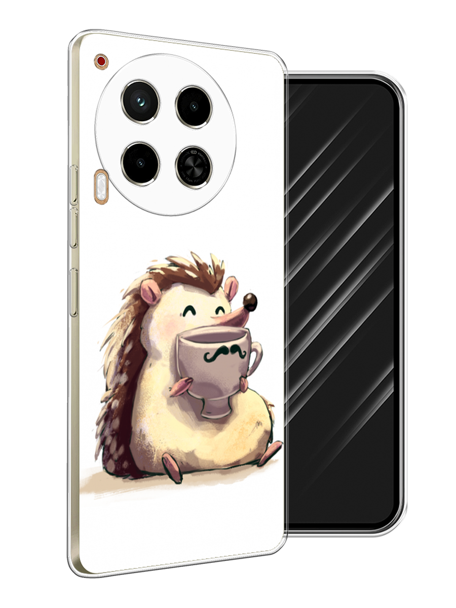 

Чехол Awog на Tecno Camon 30 4G "Еж кофеман", Белый;коричневый;бежевый, 305650-1