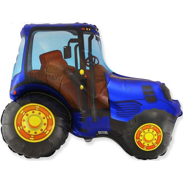 фото Шар фольгированный 30 трактор синий, фигура flexmetal