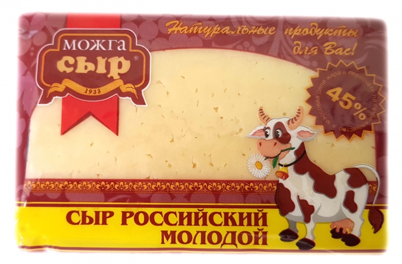 

Сыр полутвердый Можгасыр Российский молодой 45% бзмж 200 г
