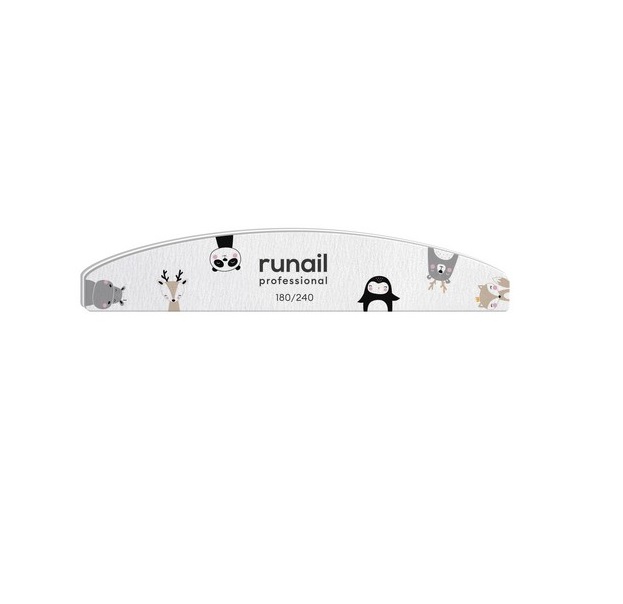 

Набор, ruNail, Пилка для ногтей Лесные звери, 180/240, 4 шт