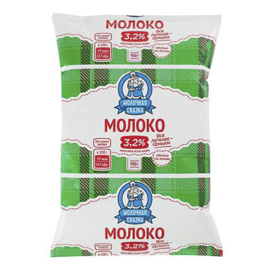 

Молоко Молочная сказка 3,2% бзмж 900 г