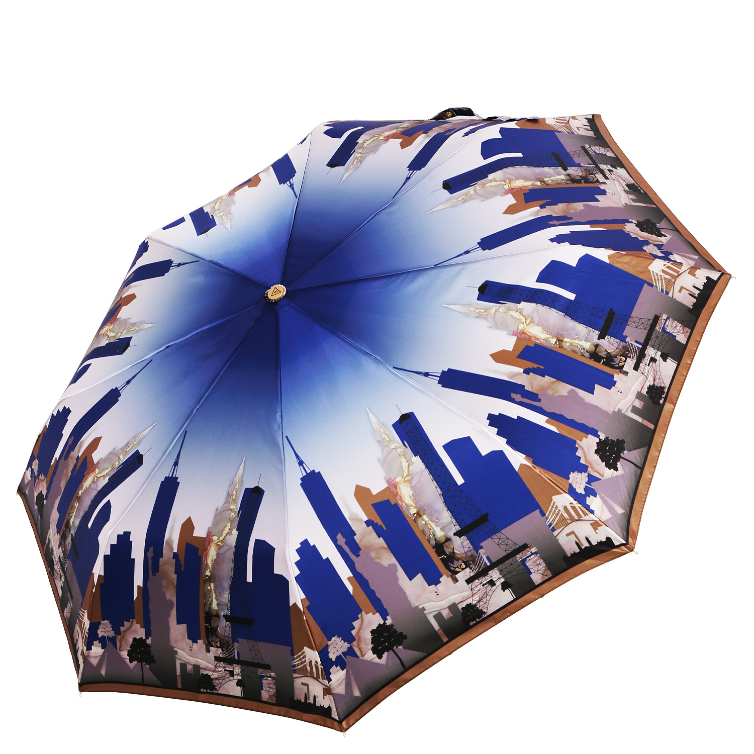 Зонт складной женский автоматический FABRETTI UFLS0016-8, синий