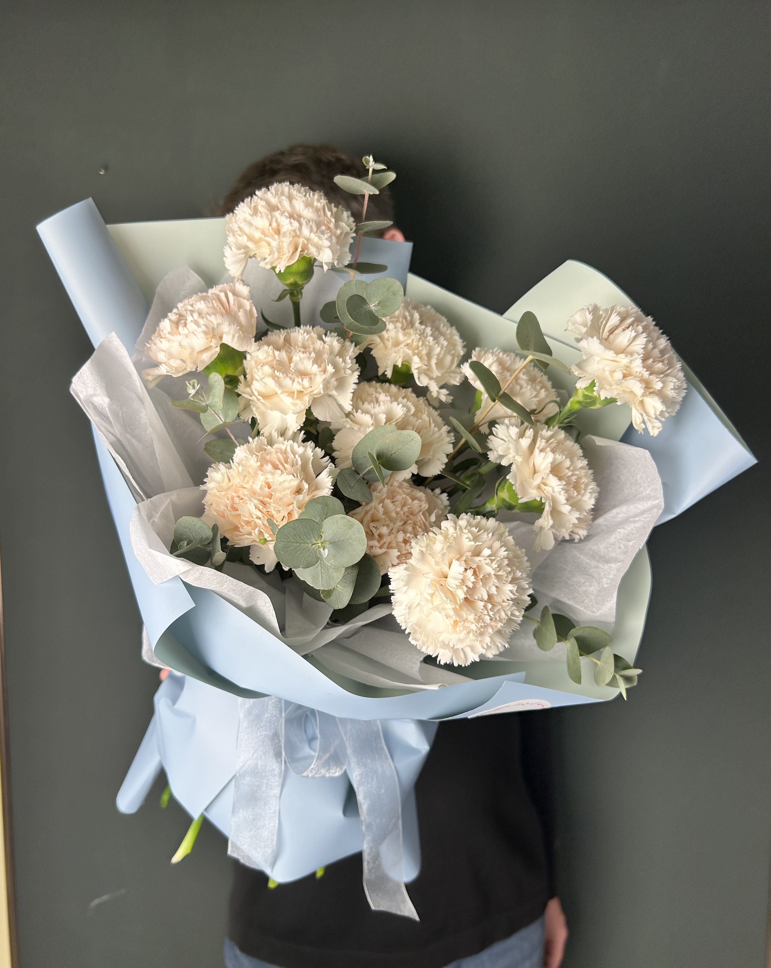 

Букет Flowers из диантусов Ледяной брют 04-05, диантусы
