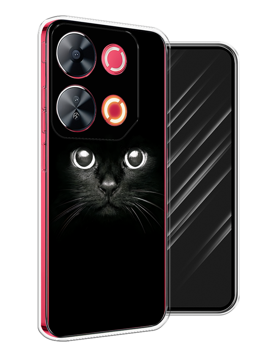 

Чехол Awog на Itel P65 "Взгляд черной кошки", Черный;белый;серый, 3202350-1