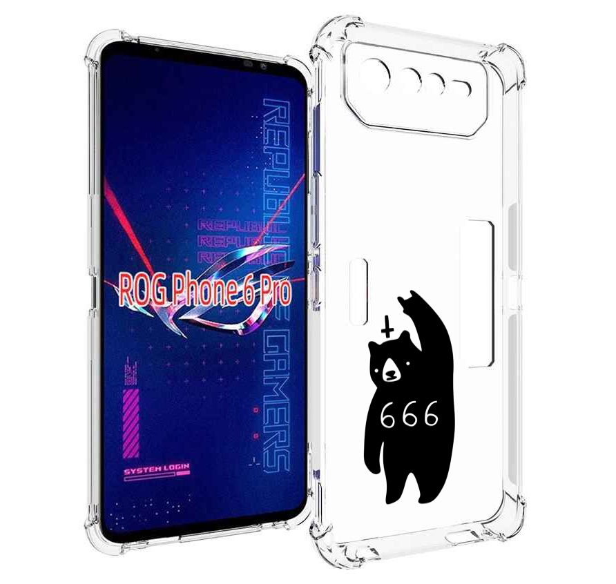

Чехол MyPads медведь 666 для Asus ROG Phone 6 Pro, Прозрачный, Tocco