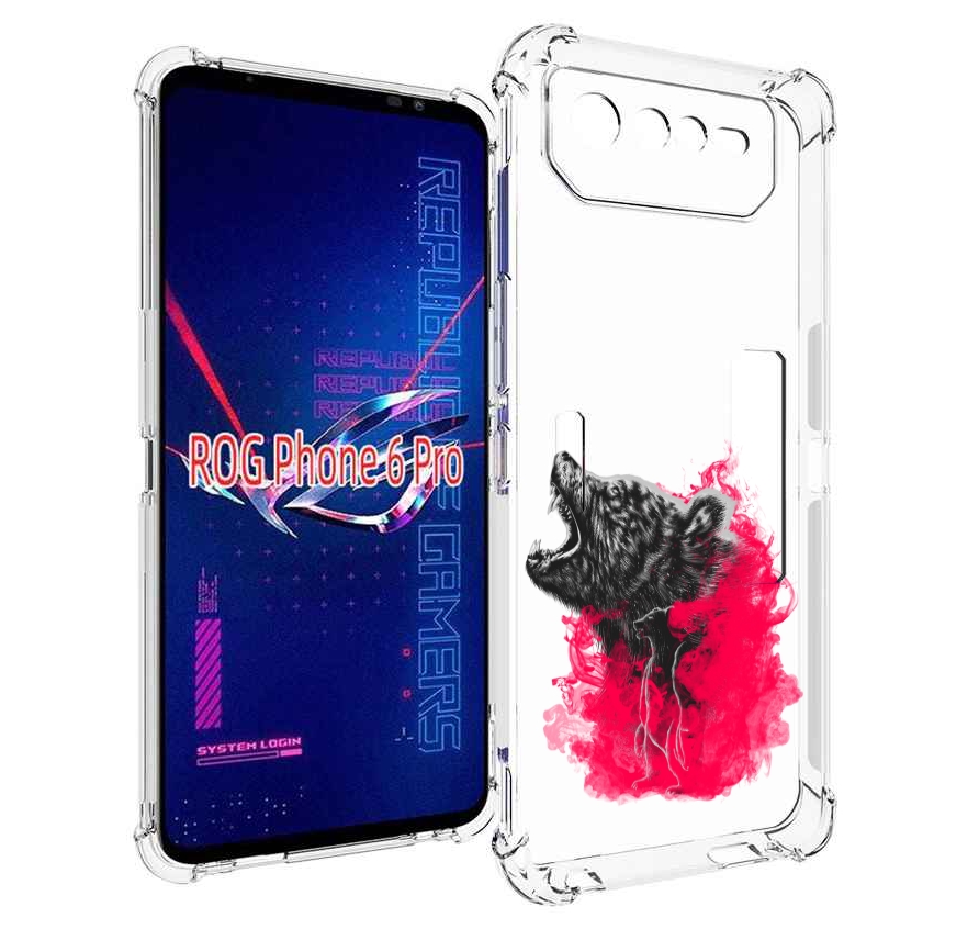 

Чехол MyPads медведь в дымке для Asus ROG Phone 6 Pro, Прозрачный, Tocco