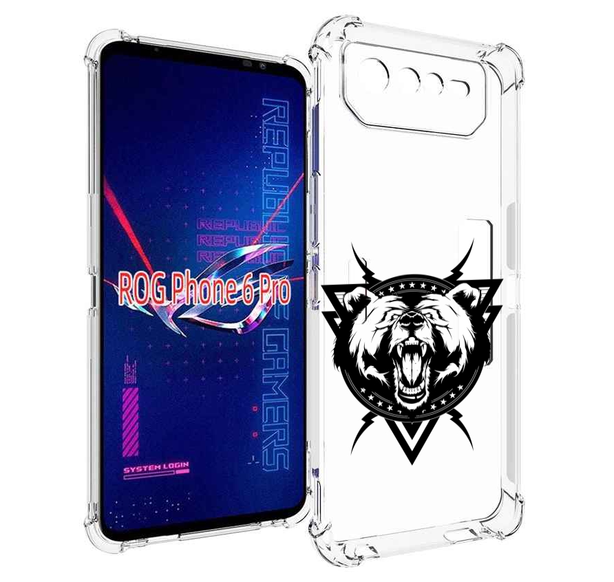 

Чехол MyPads медведь в треугольнике для Asus ROG Phone 6 Pro, Прозрачный, Tocco