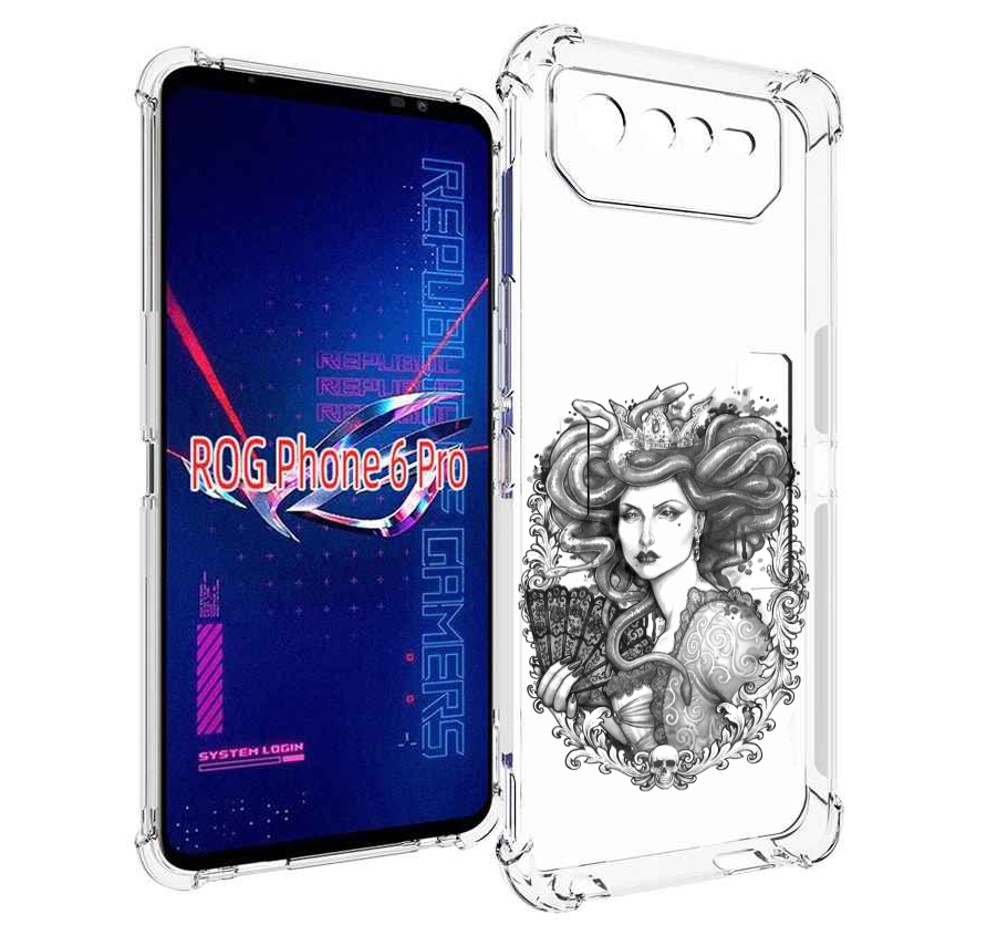 

Чехол MyPads медуза черно белый для Asus ROG Phone 6 Pro, Прозрачный, Tocco