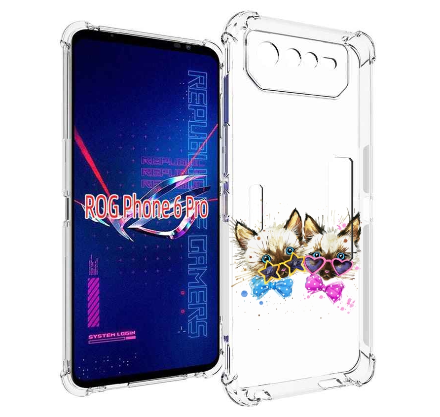 

Чехол MyPads милые котята для Asus ROG Phone 6 Pro, Прозрачный, Tocco
