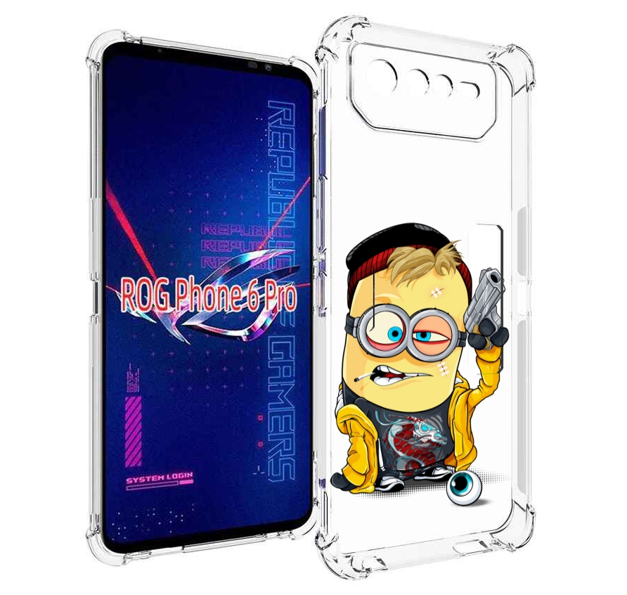 

Чехол MyPads миньон бандит для Asus ROG Phone 6 Pro, Прозрачный, Tocco