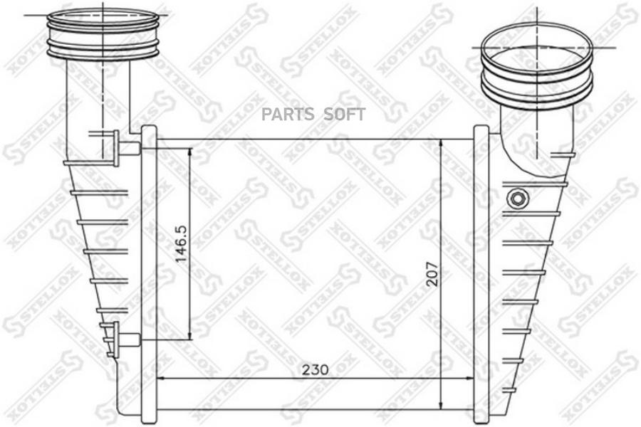 

10-40158-sx_интеркулер vw passat 1.9tdi 00-05, skoda superb 1.9tdi 02>