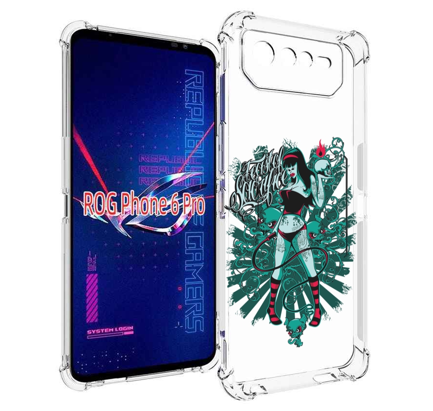 

Чехол MyPads нарисованная девушка в татуировках для Asus ROG Phone 6 Pro, Прозрачный, Tocco