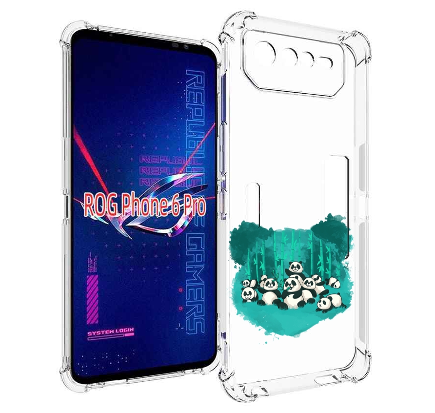 

Чехол MyPads нарисованные панды для Asus ROG Phone 6 Pro, Прозрачный, Tocco