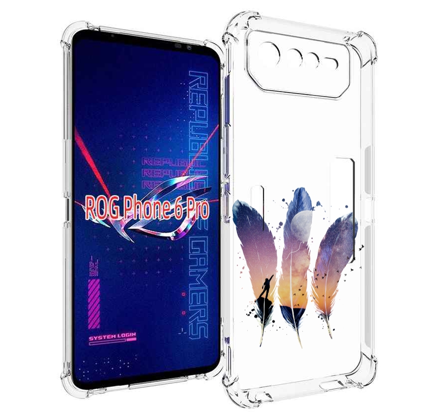 

Чехол MyPads небесные перья для Asus ROG Phone 6 Pro, Прозрачный, Tocco