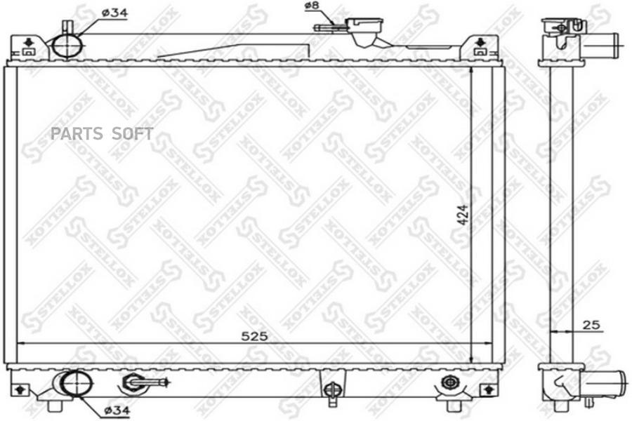 

10-25360-sx_радиатор системы охлаждения акпп suzuki grand vitara/vitara 2.0i 97>