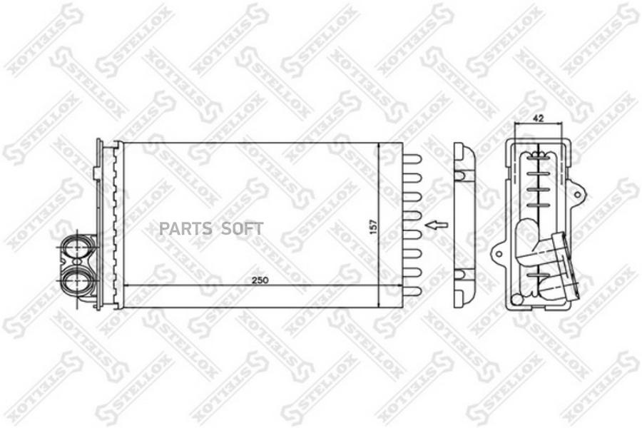 

10-35012-sx_радиатор печки peugeot 405 all 87-93/406 all 95>