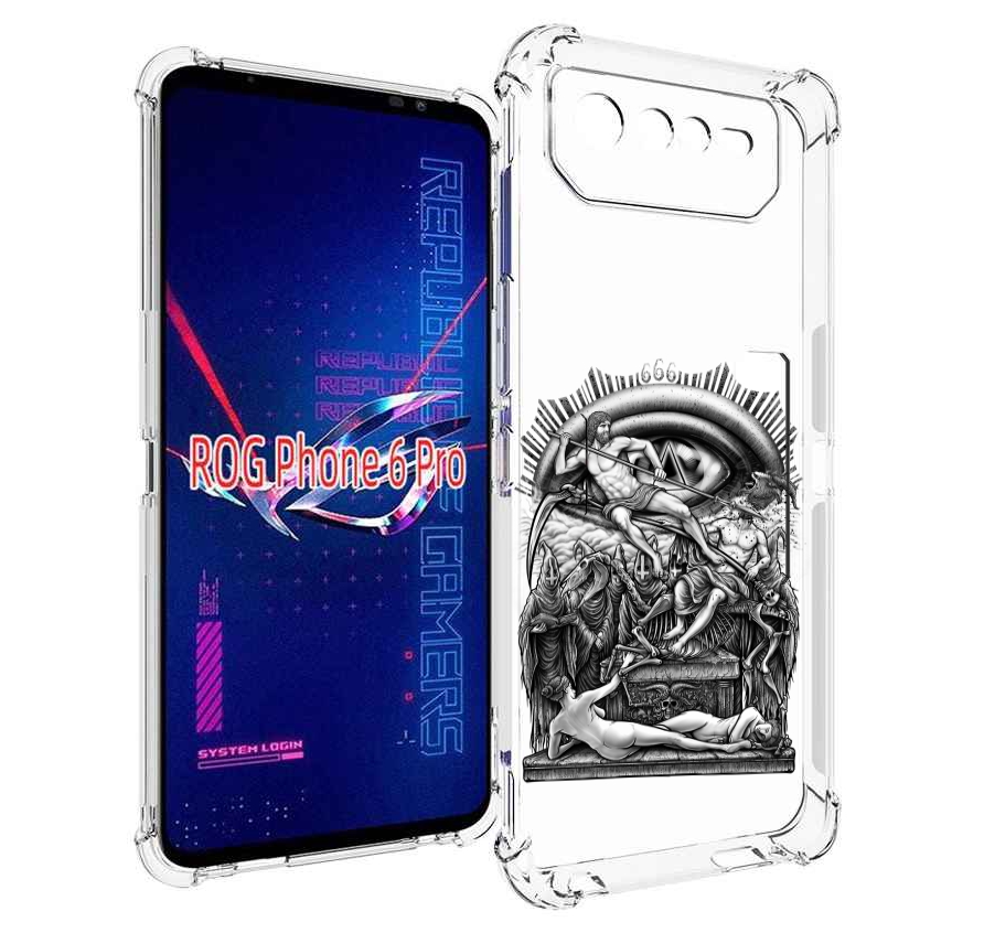 

Чехол MyPads оракул черно белый для Asus ROG Phone 6 Pro, Прозрачный, Tocco