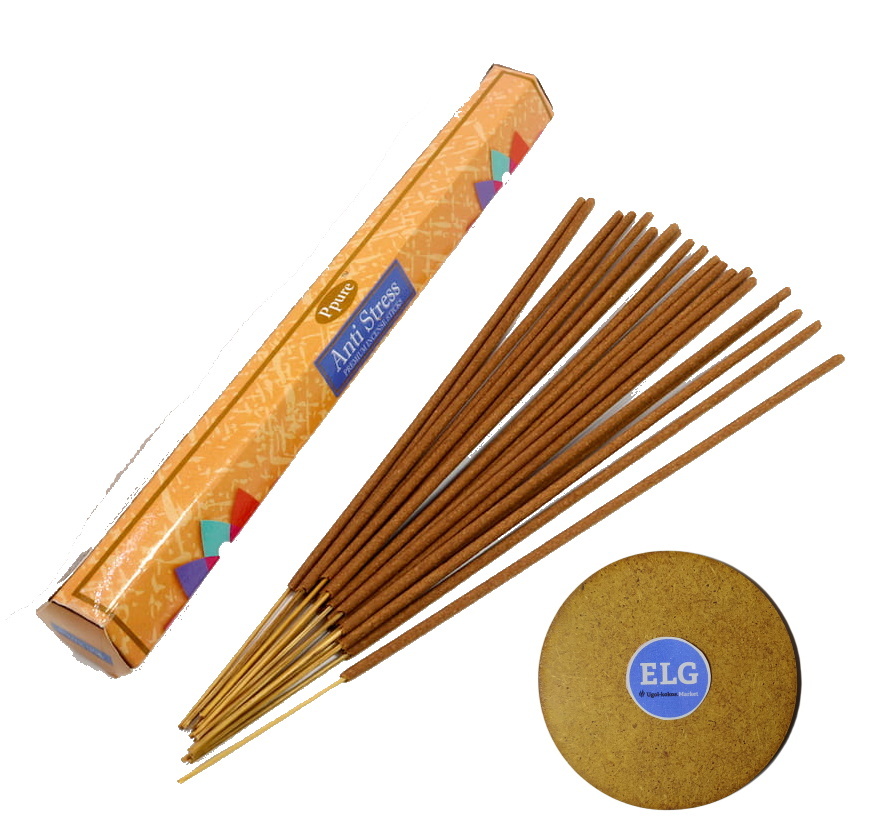 

Благовония PPURE Антистресс Anti Stress + подставка ELG
