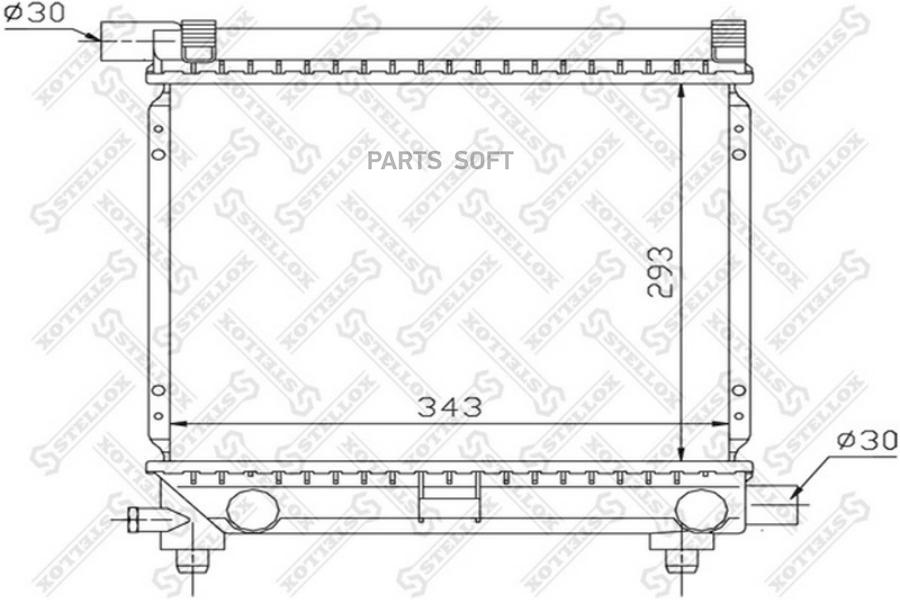 

10-25057-sx_радиатор системы охлаждения mb w124/w201 1.8-2.3 82-93
