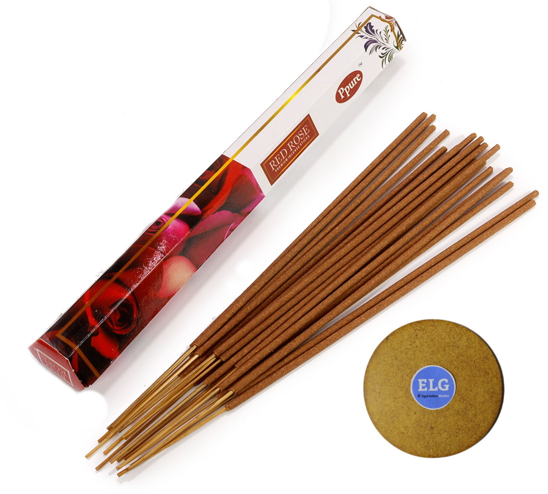 

Благовония ELG PPURE Красная Роза (RED ROSE) + подставка