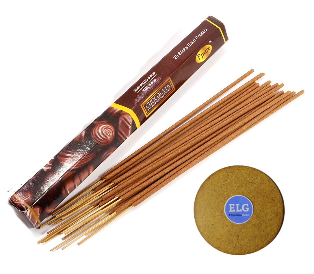

Благовония ELG PPURE Шоколад (Chocolate) + подставка