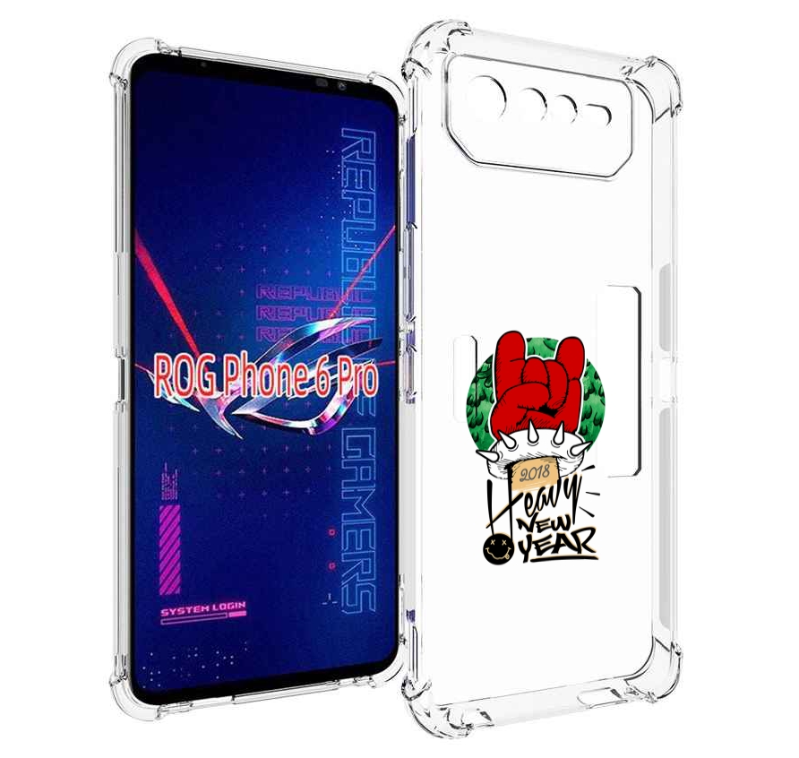 

Чехол MyPads Гангстер новый год для Asus ROG Phone 6 Pro, Прозрачный, Tocco