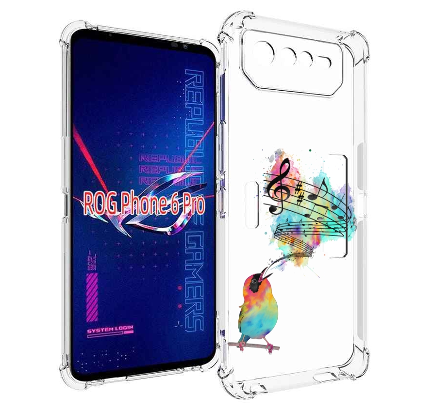 

Чехол MyPads певчая птичка для Asus ROG Phone 6 Pro, Прозрачный, Tocco