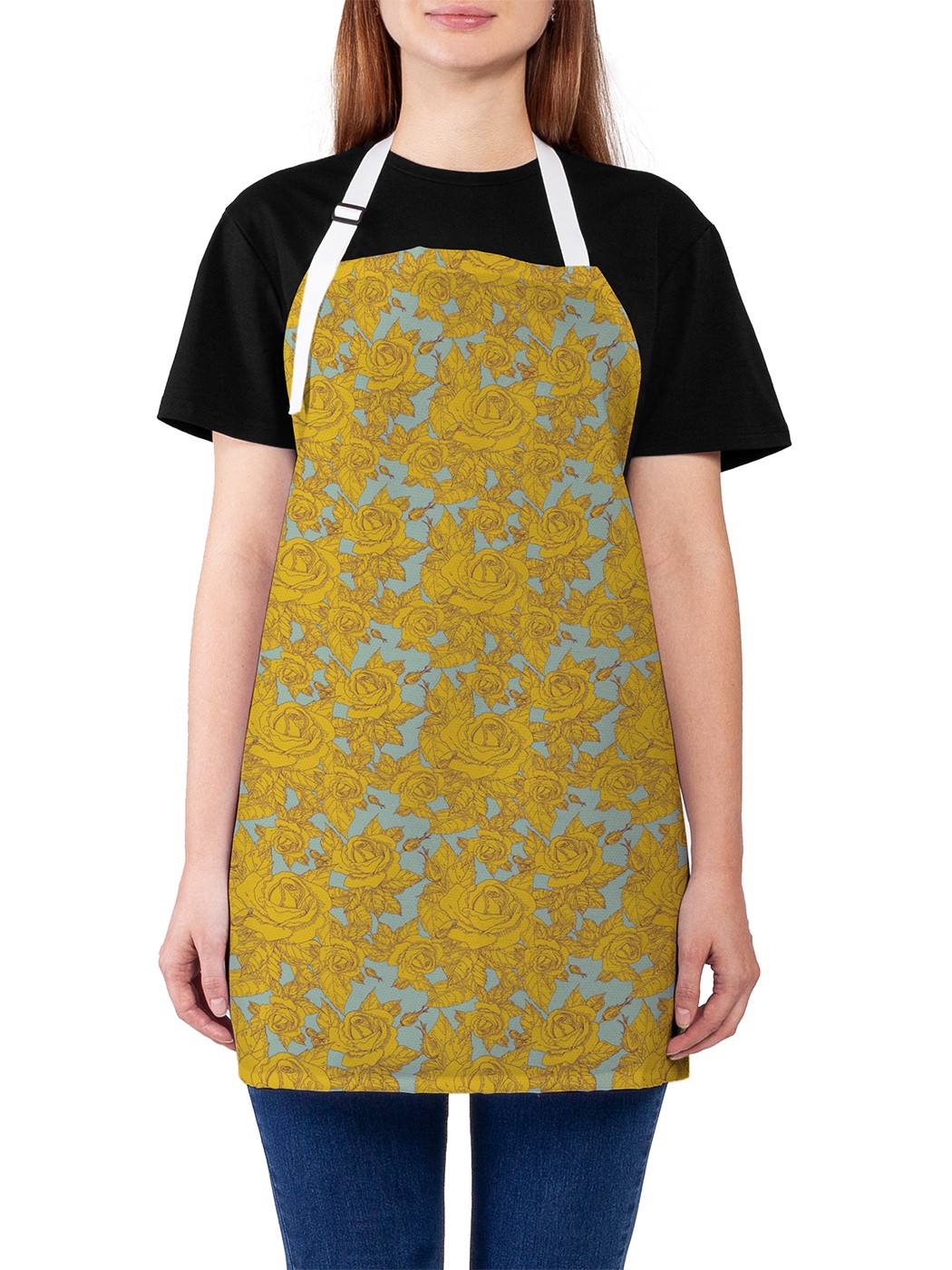 

Фартук женский JoyArty для готовки "Винтажные букеты роз", универсальный размер