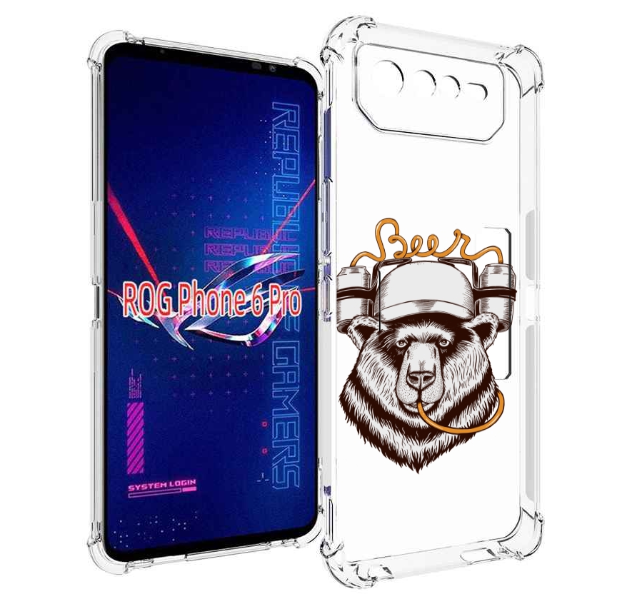 

Чехол MyPads пивной медведь для Asus ROG Phone 6 Pro, Прозрачный, Tocco