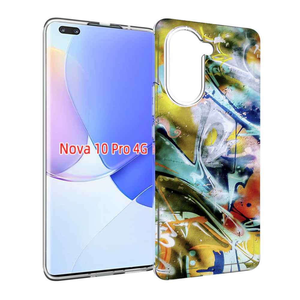 Чехол MyPads граффити-хаос для Huawei Nova 10 Pro противоударный