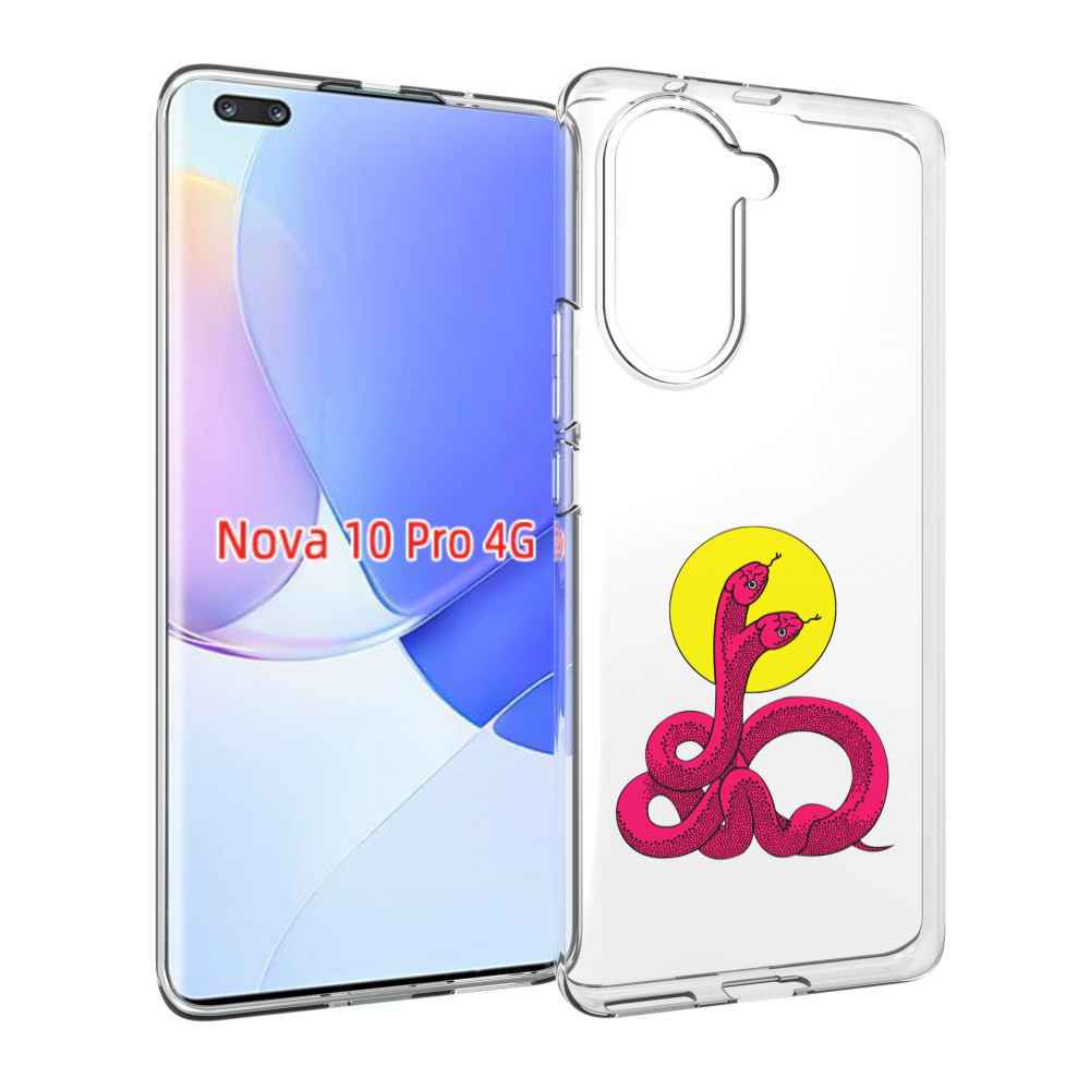 Чехол MyPads двухголовая-змея для Huawei Nova 10 Pro противоударный