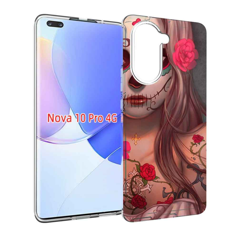 Чехол MyPads девочка в рисунках для Huawei Nova 10 Pro противоударный