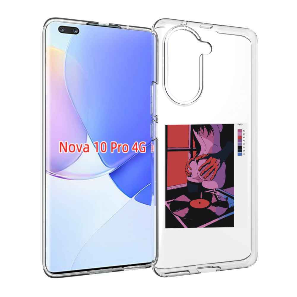 Чехол MyPads девушка красивая сзади женский для Huawei Nova 10 Pro противоударный