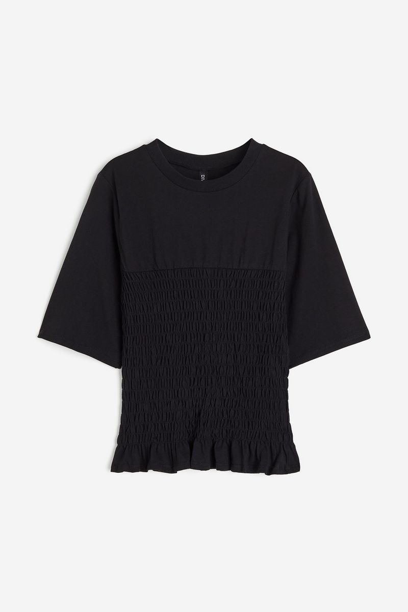 

Футболка женская H&M 1217383 черная 2XS, Черный, 1217383