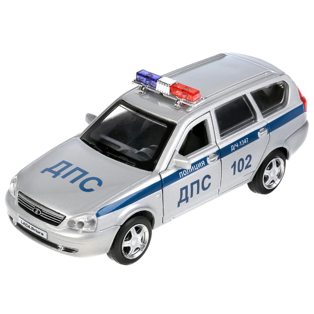 Технопарк Машина LADA Priora Полиция 12 см свет, звук, металл PRIORAWAG-12SLPOL-SR с 3 лет
