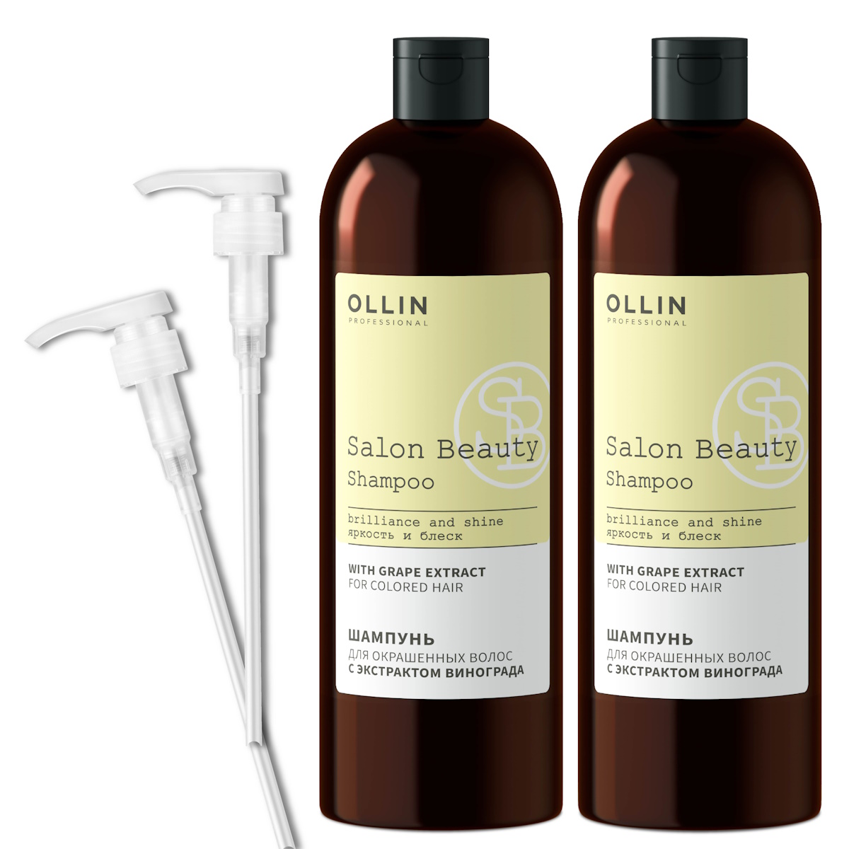 Шампунь Для Волос Ollin Professional Salon Beauty Виноград с Дозаторами 1л 2 Шт