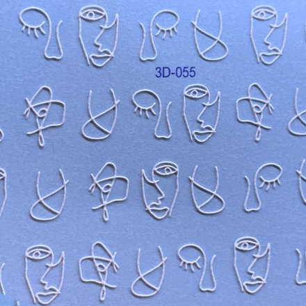

Набор, Anna Tkacheva, 3D-слайдер №55, белый «Лица. Девушки», 3 шт.