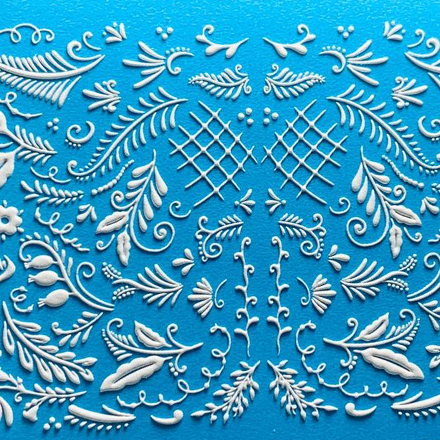 

Набор, Anna Tkacheva, 3D-слайдер №111, белый «Веточки. Листья», 3 шт.