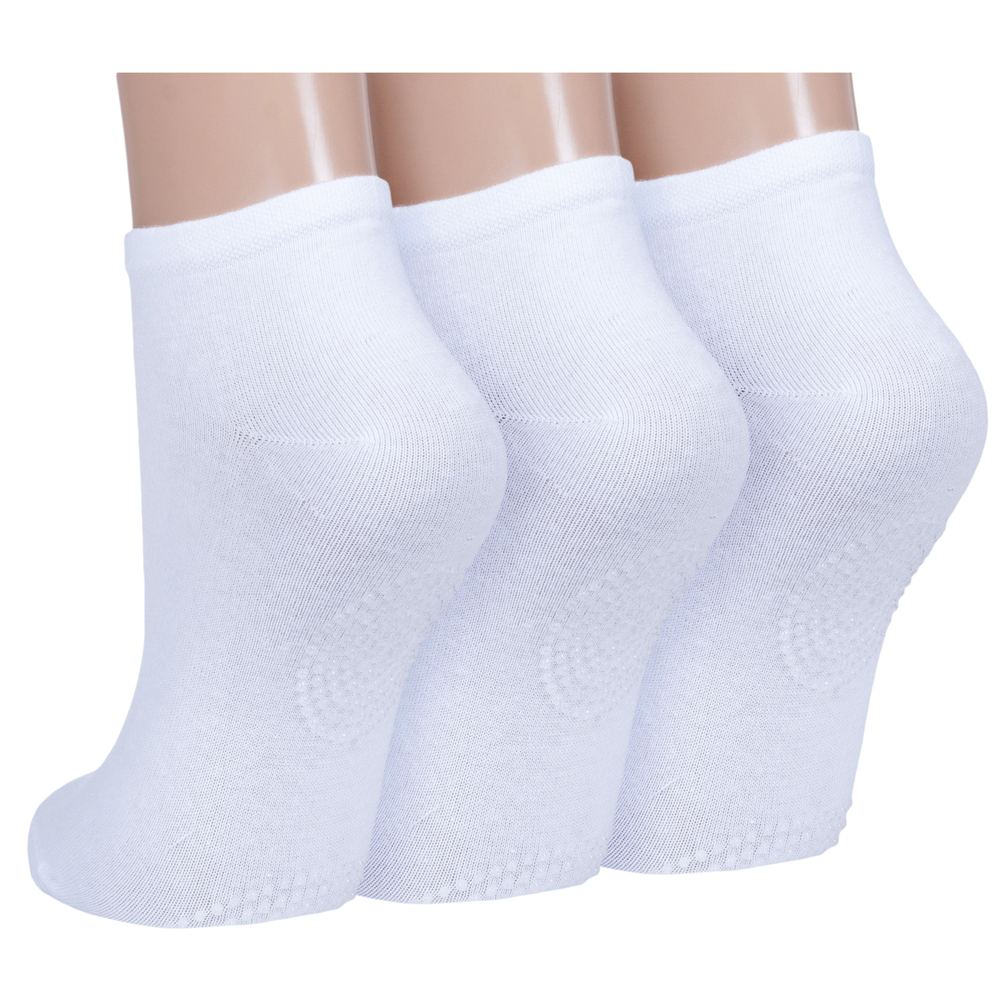 Комплект носков женских Rusocks 3-ЖТ3-13553 белых 23-25