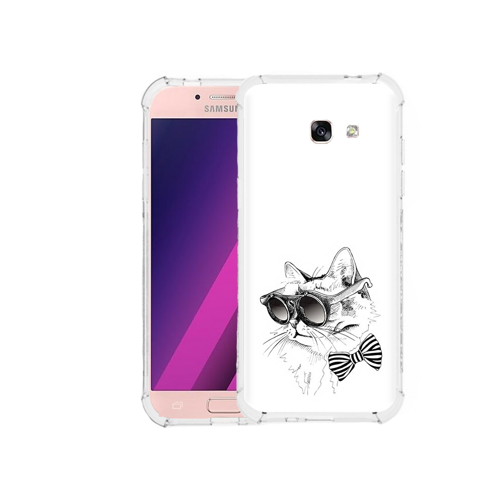 

Чехол MyPads Tocco для Samsung Galaxy A5 крутая кошка в очках (PT51293.578.421), Прозрачный, Tocco