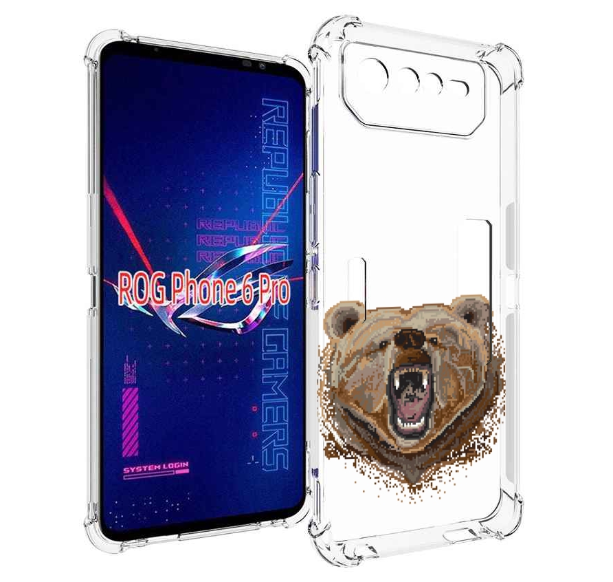 

Чехол MyPads пиксельный медведь для Asus ROG Phone 6 Pro, Прозрачный, Tocco
