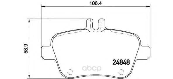 фото Колодки тормозные дисковые | зад | brembo