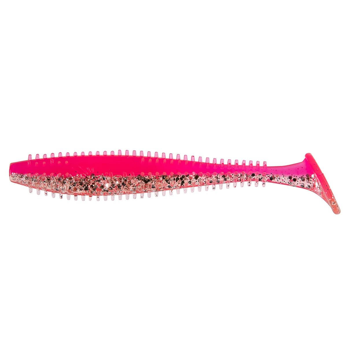

Виброхвост Shaggy 3,35"/8,5 см Silver Sparkles & Pink 5шт. (HS-16-035) Helios