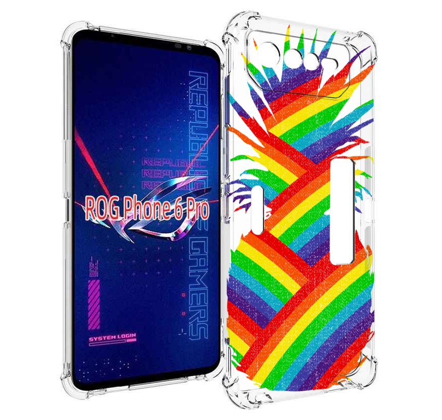 

Чехол MyPads радужный ананас для Asus ROG Phone 6 Pro, Прозрачный, Tocco