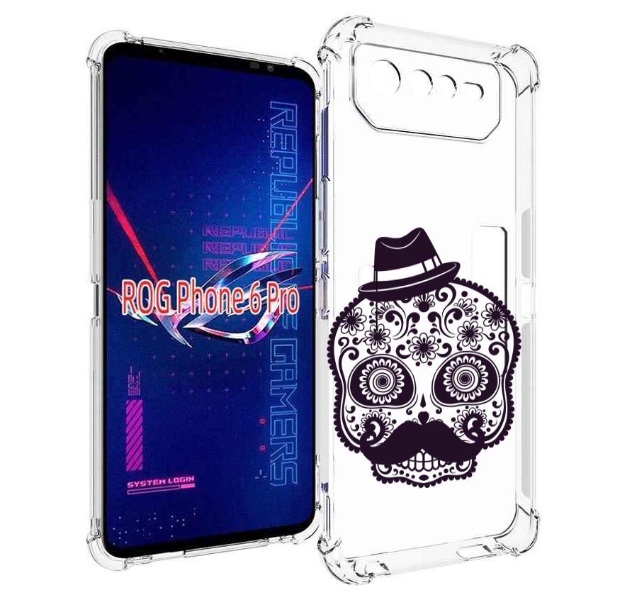 

Чехол MyPads разрисованный скелет для Asus ROG Phone 6 Pro, Прозрачный, Tocco