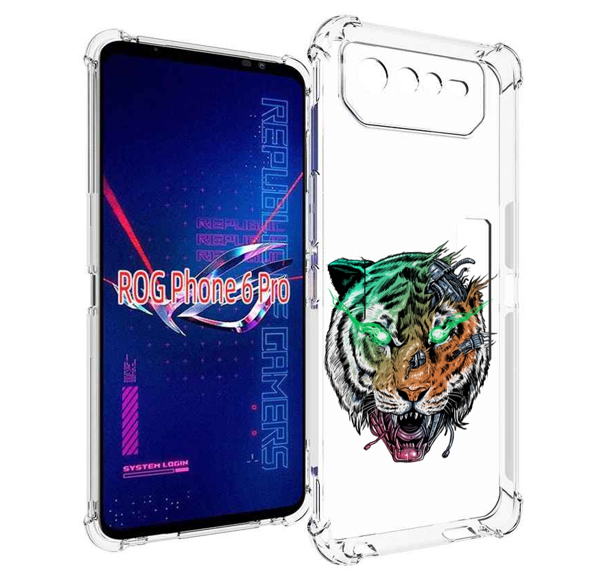 

Чехол MyPads робо-тигр для Asus ROG Phone 6 Pro, Прозрачный, Tocco