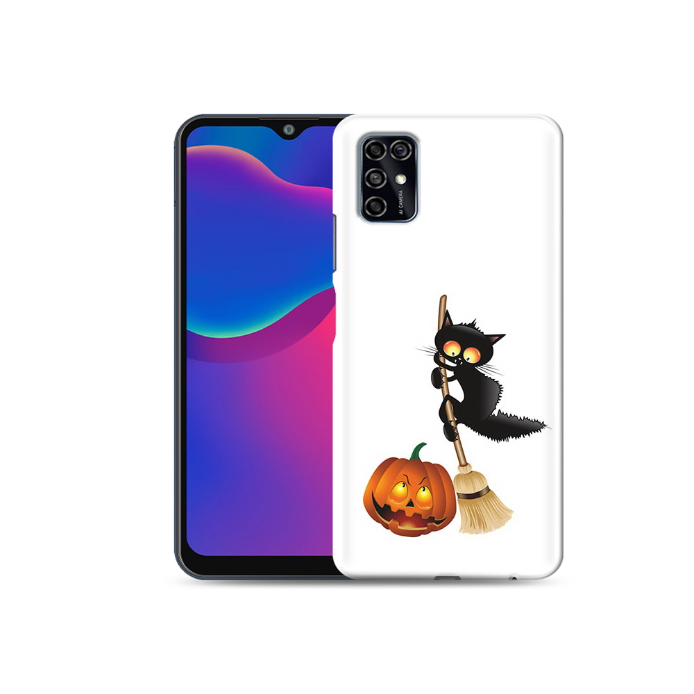 

Чехол MyPads Tocco для ZTE Blade V2020 Smart хэлуинский котик (PT156449.459.667), Прозрачный, Tocco